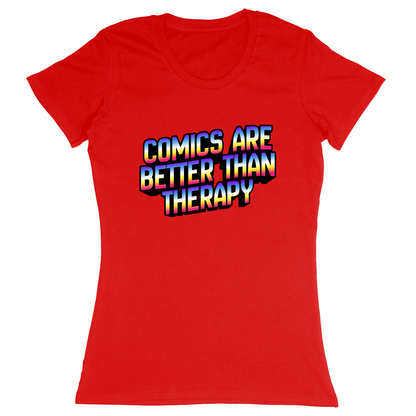 Premium Ladies Fitted Soft T-Shirt - Red - front