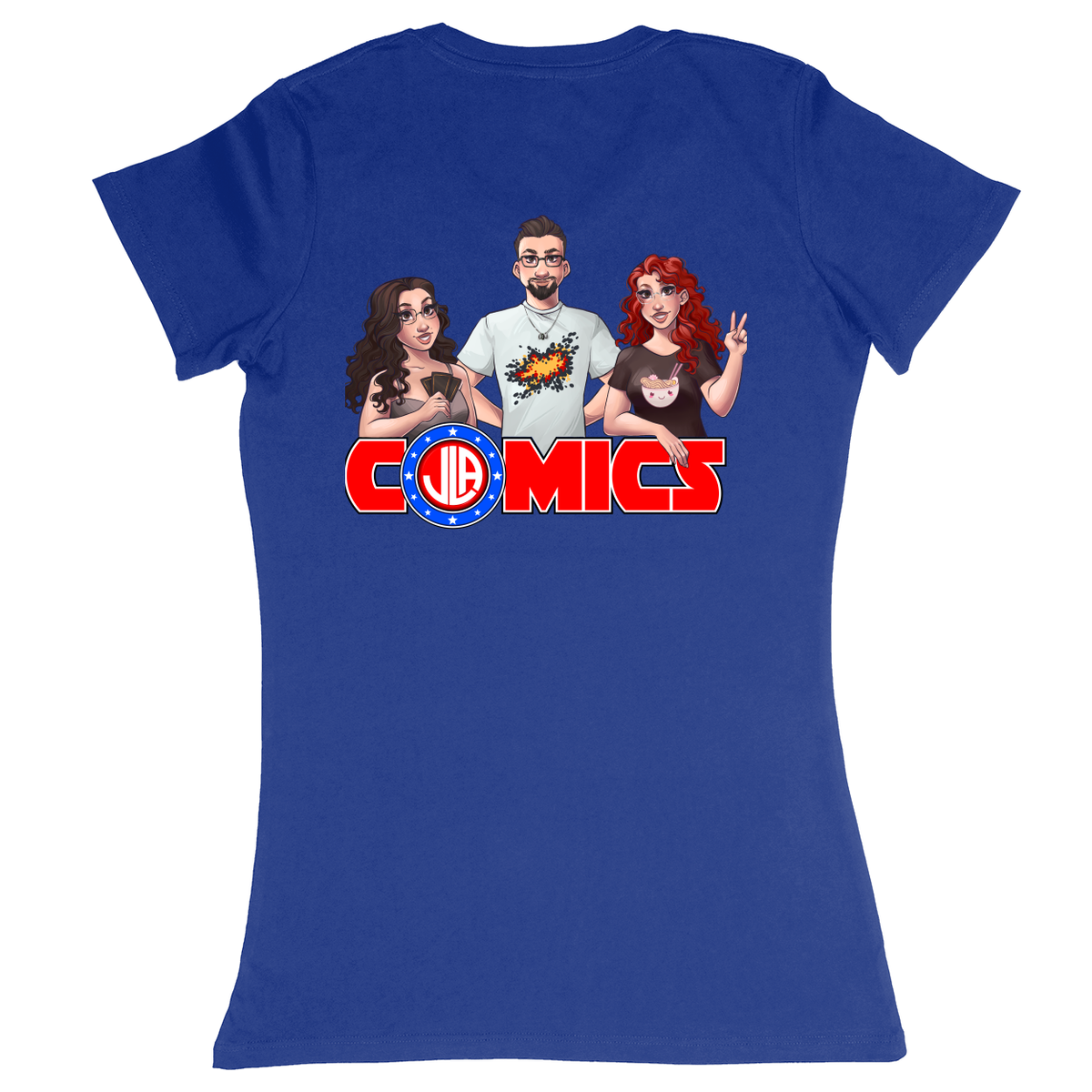 Premium Ladies Fitted Soft T-Shirt - Royal - back***Royal|||Premium Ladies Fitted Soft T-Shirt