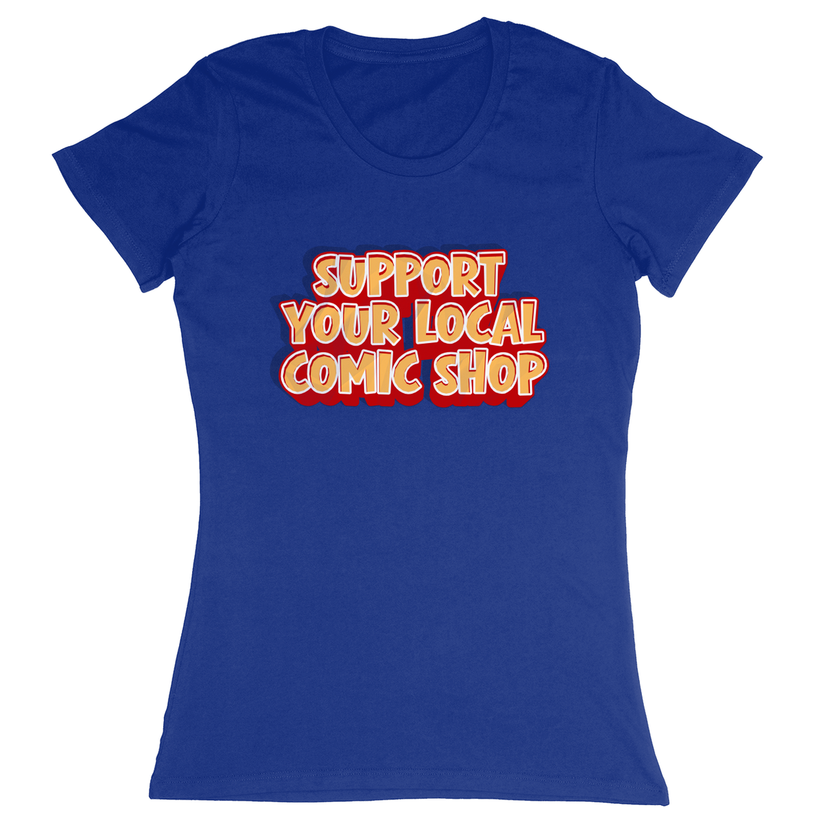 Premium Ladies Fitted Soft T-Shirt - Royal - front