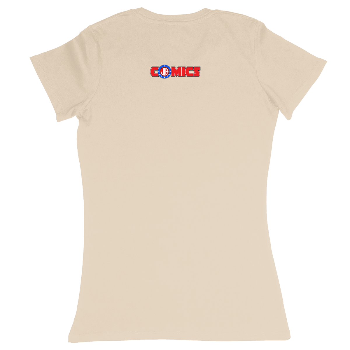 Premium Ladies Fitted Soft T-Shirt - Sand - back