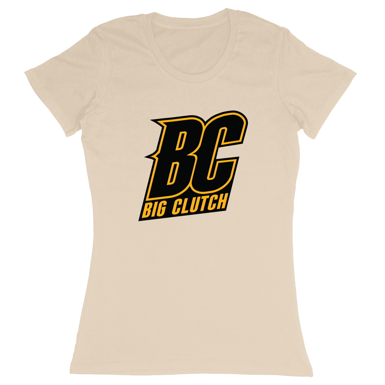 Premium Ladies Fitted Soft T-Shirt - Sand - front***Sand|||Premium Ladies Fitted Soft T-Shirt