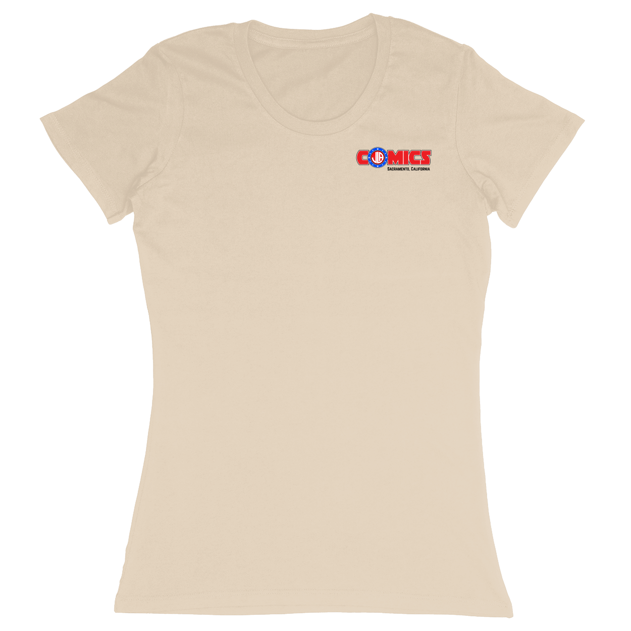 Premium Ladies Fitted Soft T-Shirt - Sand - front
