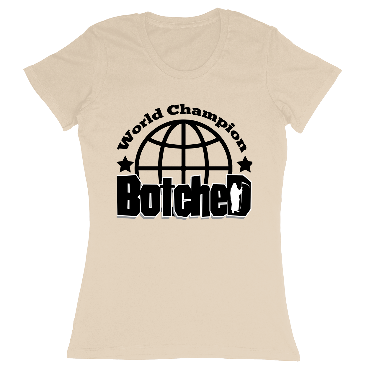 Premium Ladies Fitted Soft T-Shirt - Sand - front