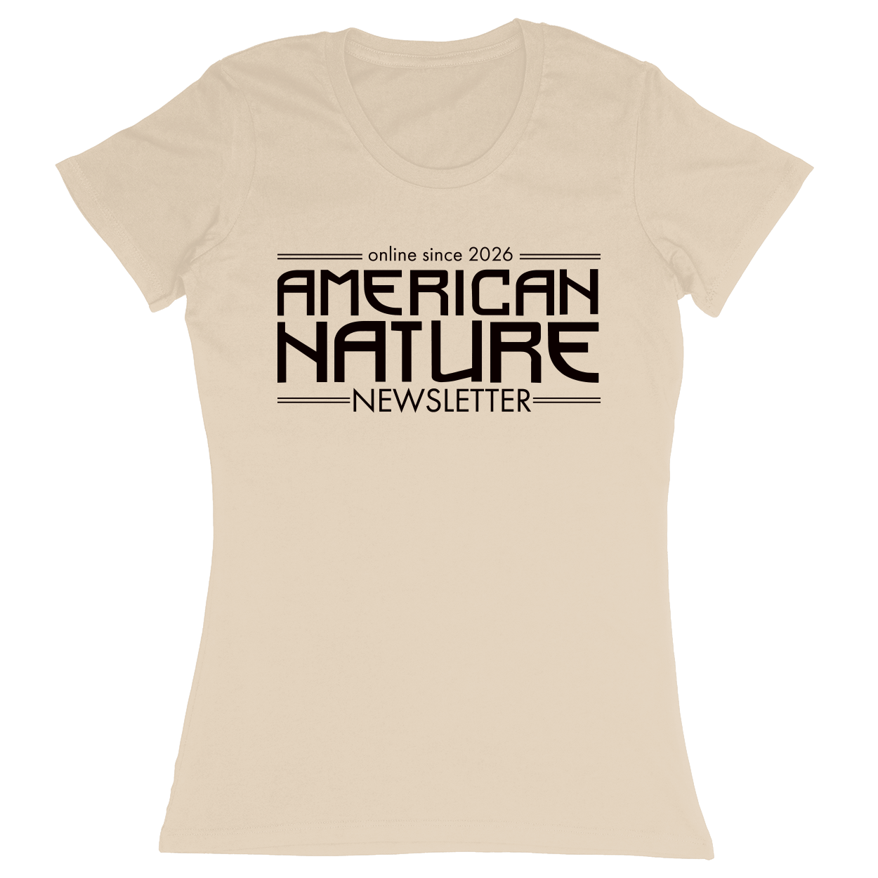 Premium Ladies Fitted Soft T-Shirt - Sand - front***Sand|||Premium Ladies Fitted Soft T-Shirt