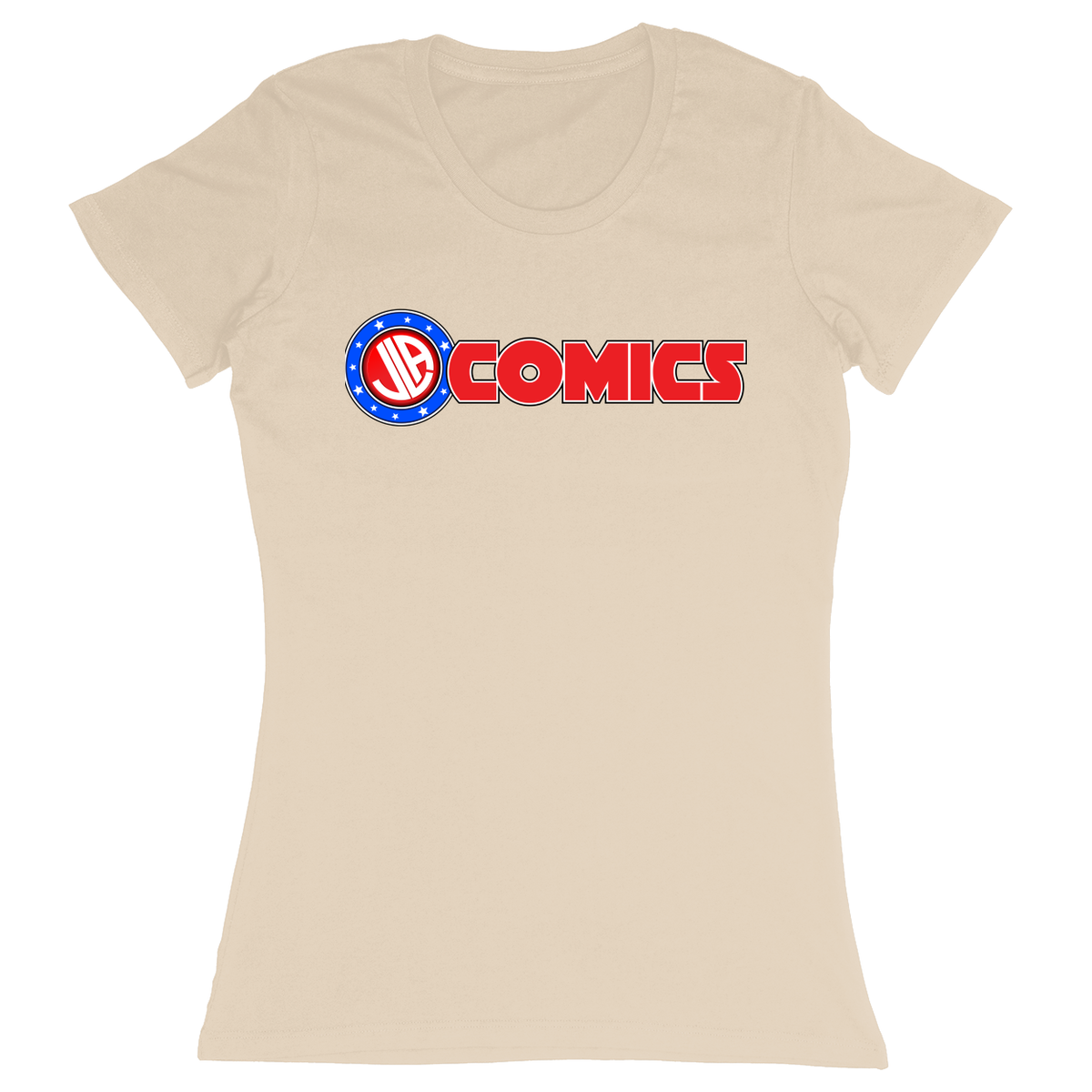 Premium Ladies Fitted Soft T-Shirt - Sand - front***Sand|||Premium Ladies Fitted Soft T-Shirt