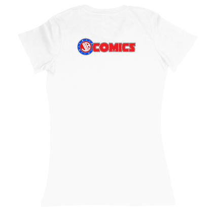 Premium Ladies Fitted Soft T-Shirt - White - back