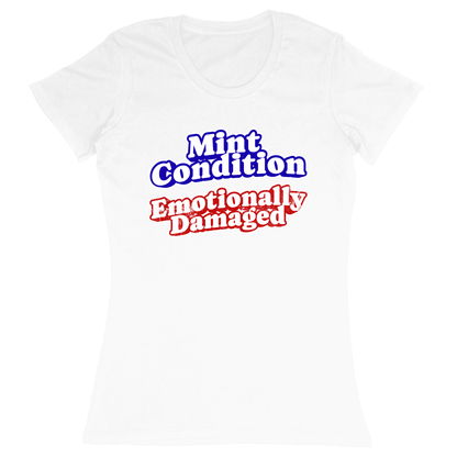 Premium Ladies Fitted Soft T-Shirt - White - front