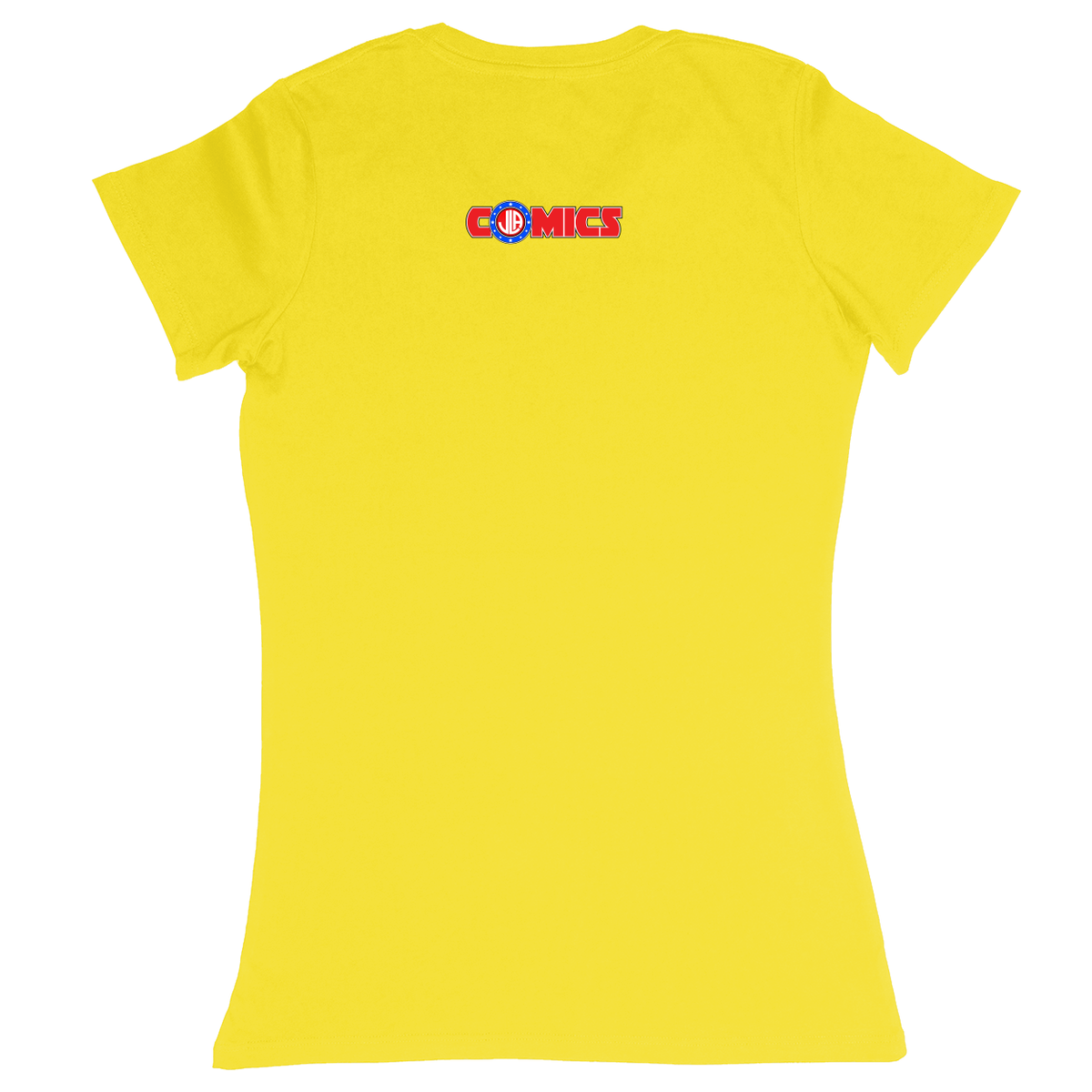 Premium Ladies Fitted Soft T-Shirt - Yellow - back***Yellow|||Premium Ladies Fitted Soft T-Shirt