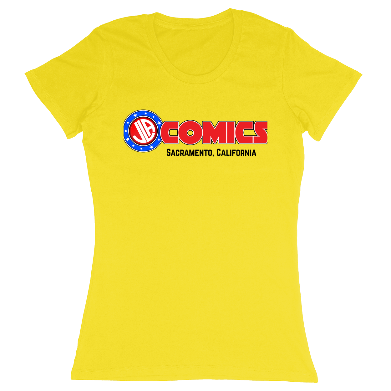 Premium Ladies Fitted Soft T-Shirt - Yellow - front***Yellow|||Premium Ladies Fitted Soft T-Shirt