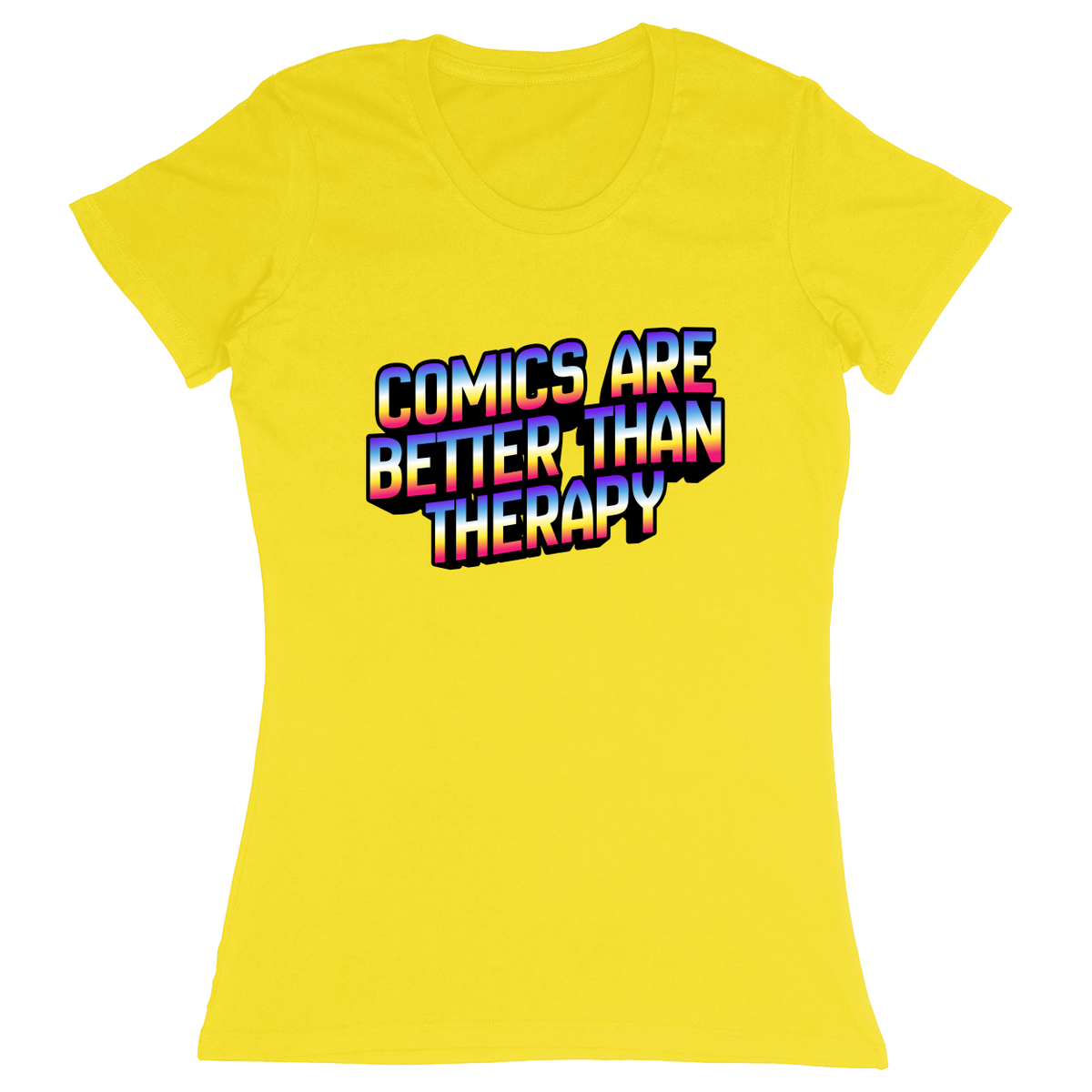 Premium Ladies Fitted Soft T-Shirt - Yellow - front***Yellow|||Premium Ladies Fitted Soft T-Shirt