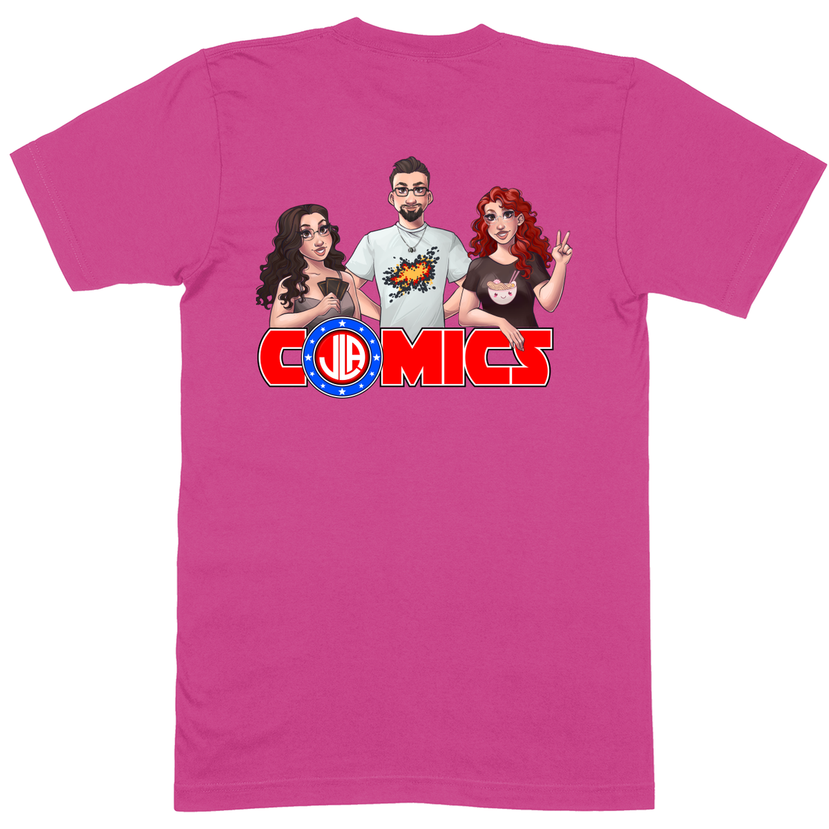 Premium Soft Unisex T-shirt - Hot Pink - back***Hot Pink|||Premium Soft Unisex T-shirt