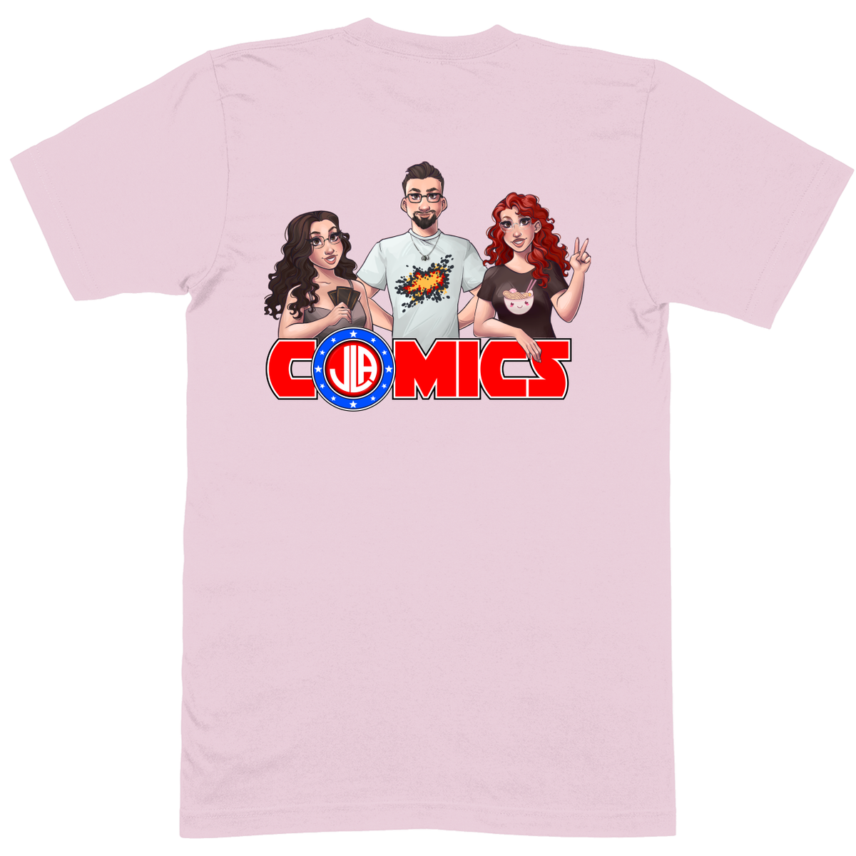 Premium Soft Unisex T-shirt - Light Pink - back***Light Pink|||Premium Soft Unisex T-shirt