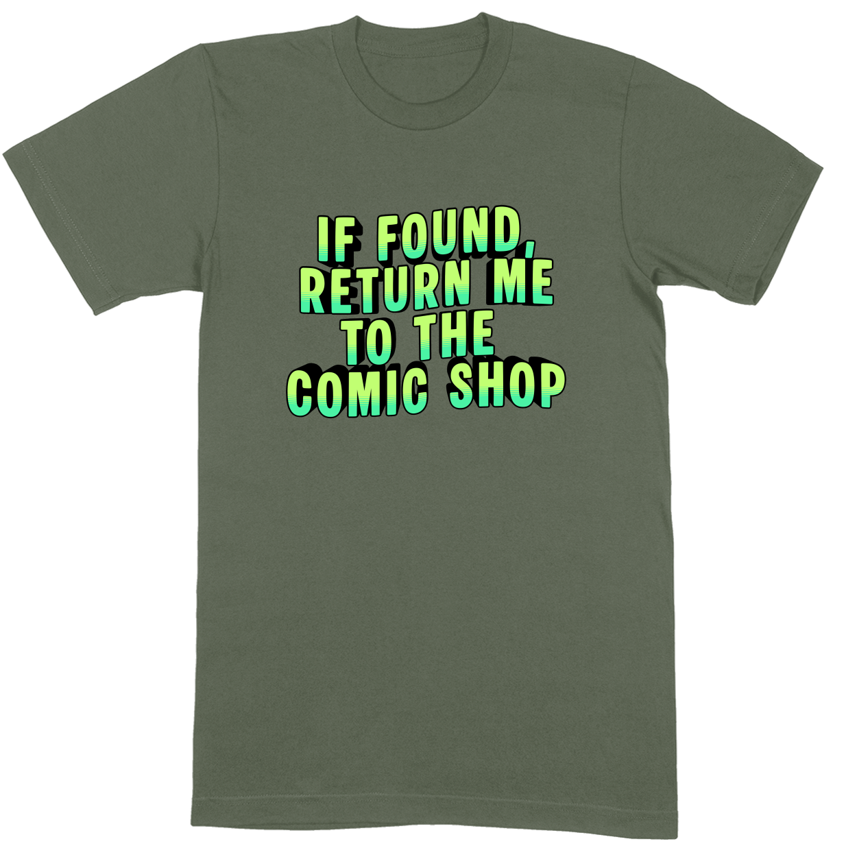Premium Soft Unisex T-shirt - Military Green - front***Military Green|||Premium Soft Unisex T-shirt