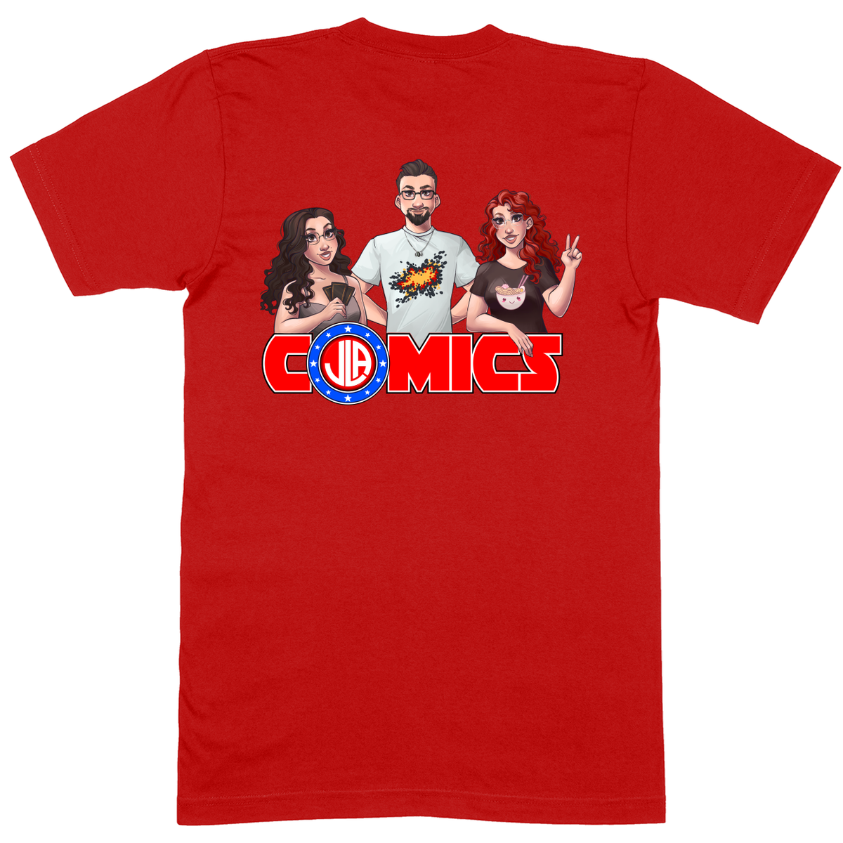 Premium Soft Unisex T-shirt - Red - back***Red|||Premium Soft Unisex T-shirt