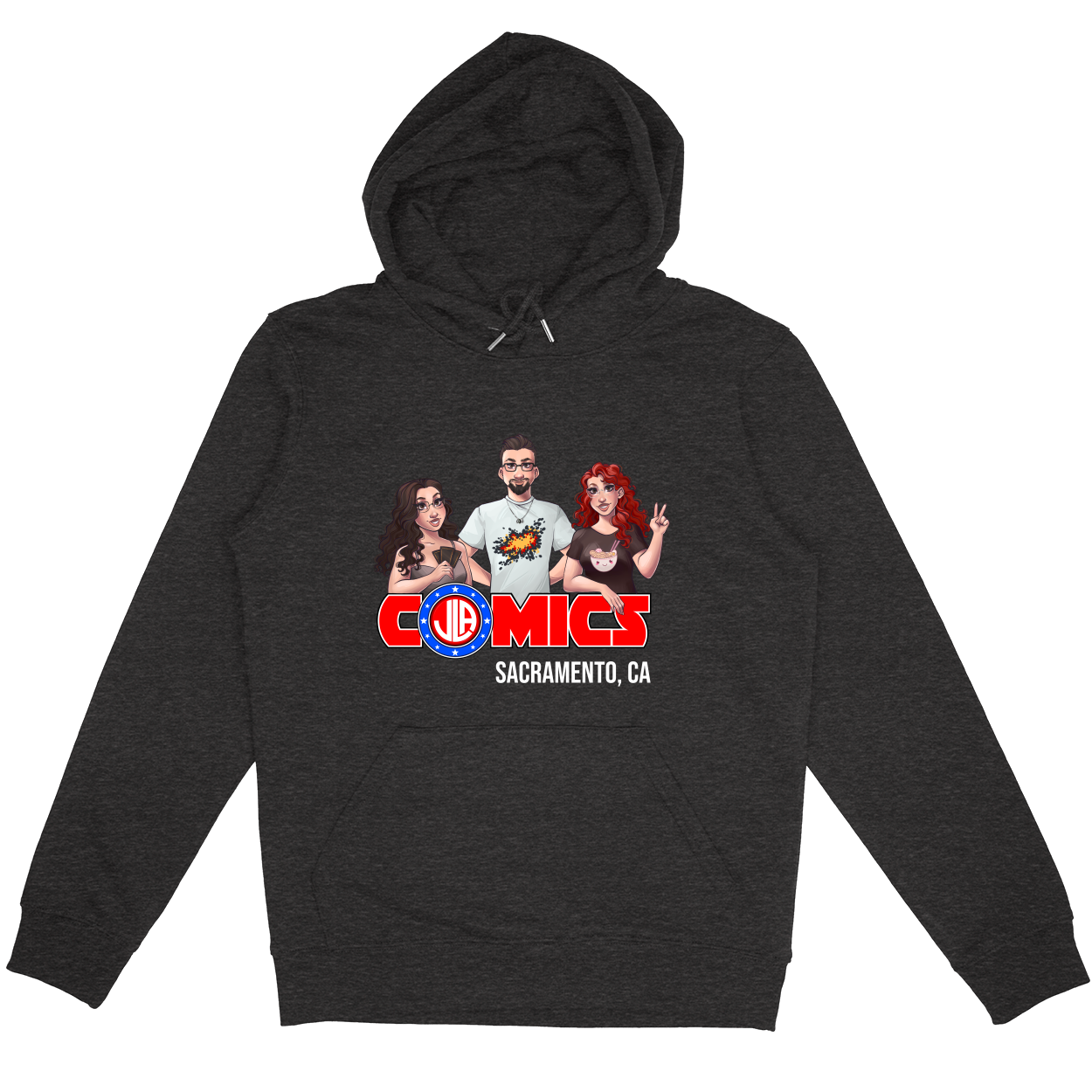 Pullover Hoodie - Dark Grey Heather - front
