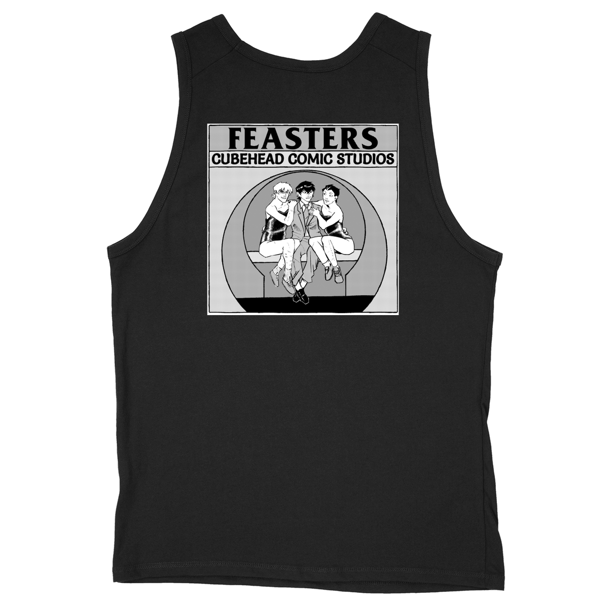 Soft Style Unisex Tank Top - Black - back***Black|||Soft Style Unisex Tank Top