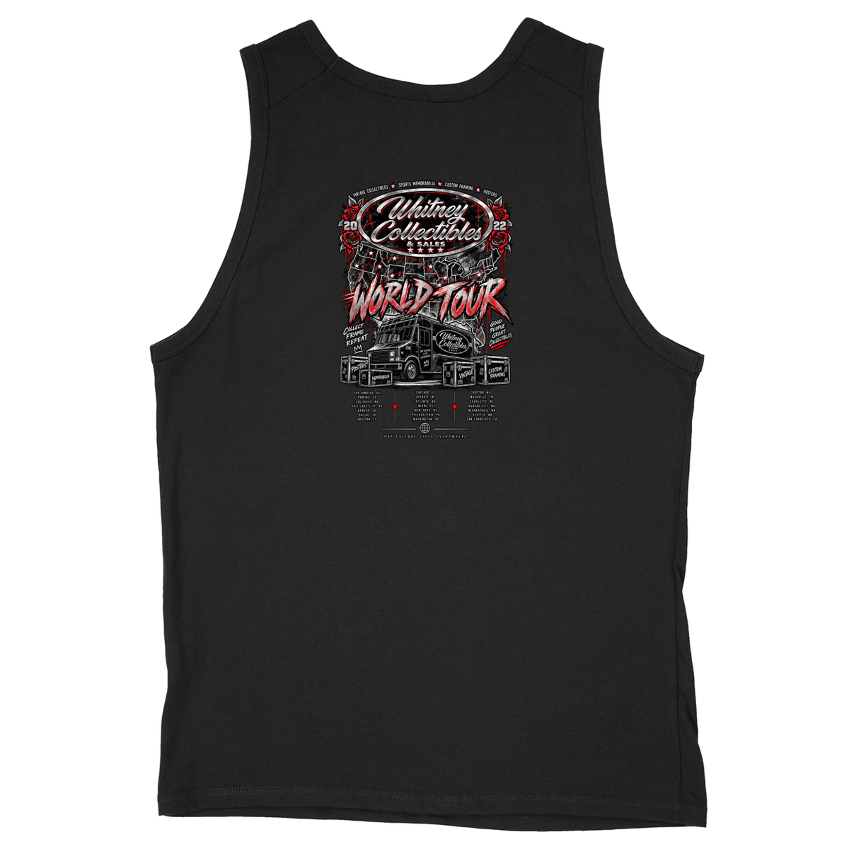 Soft Style Unisex Tank Top - Black - back***Black|||Soft Style Unisex Tank Top