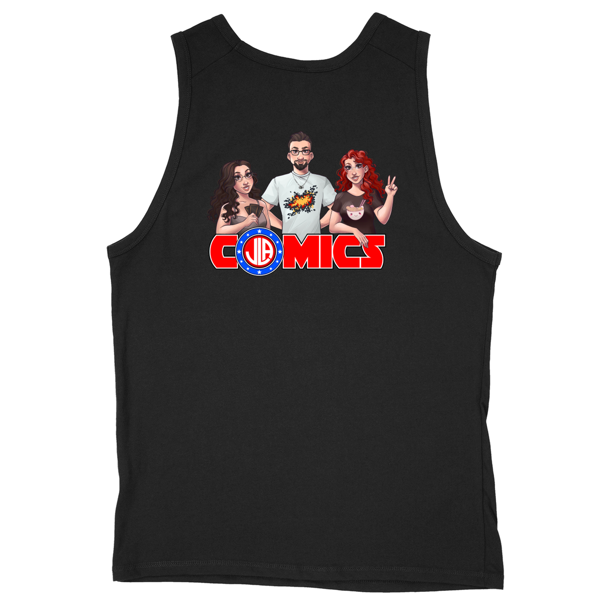 Soft Style Unisex Tank Top - Black - back***Black|||Soft Style Unisex Tank Top