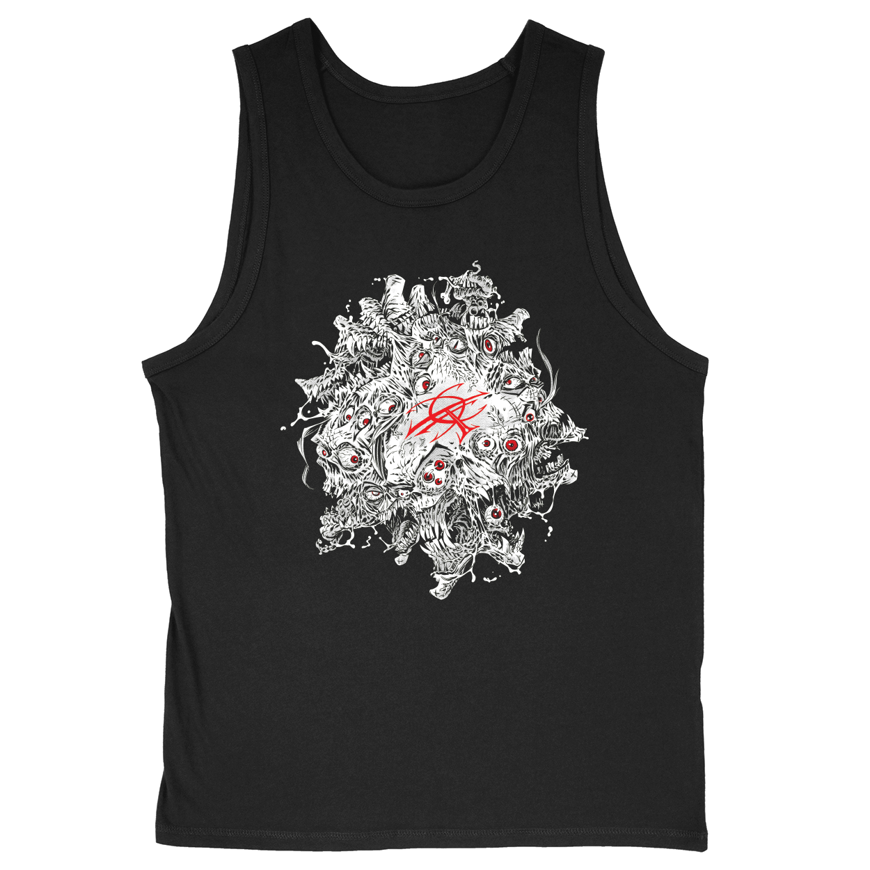 Soft Style Unisex Tank Top - Black - front***Black|||Soft Style Unisex Tank Top