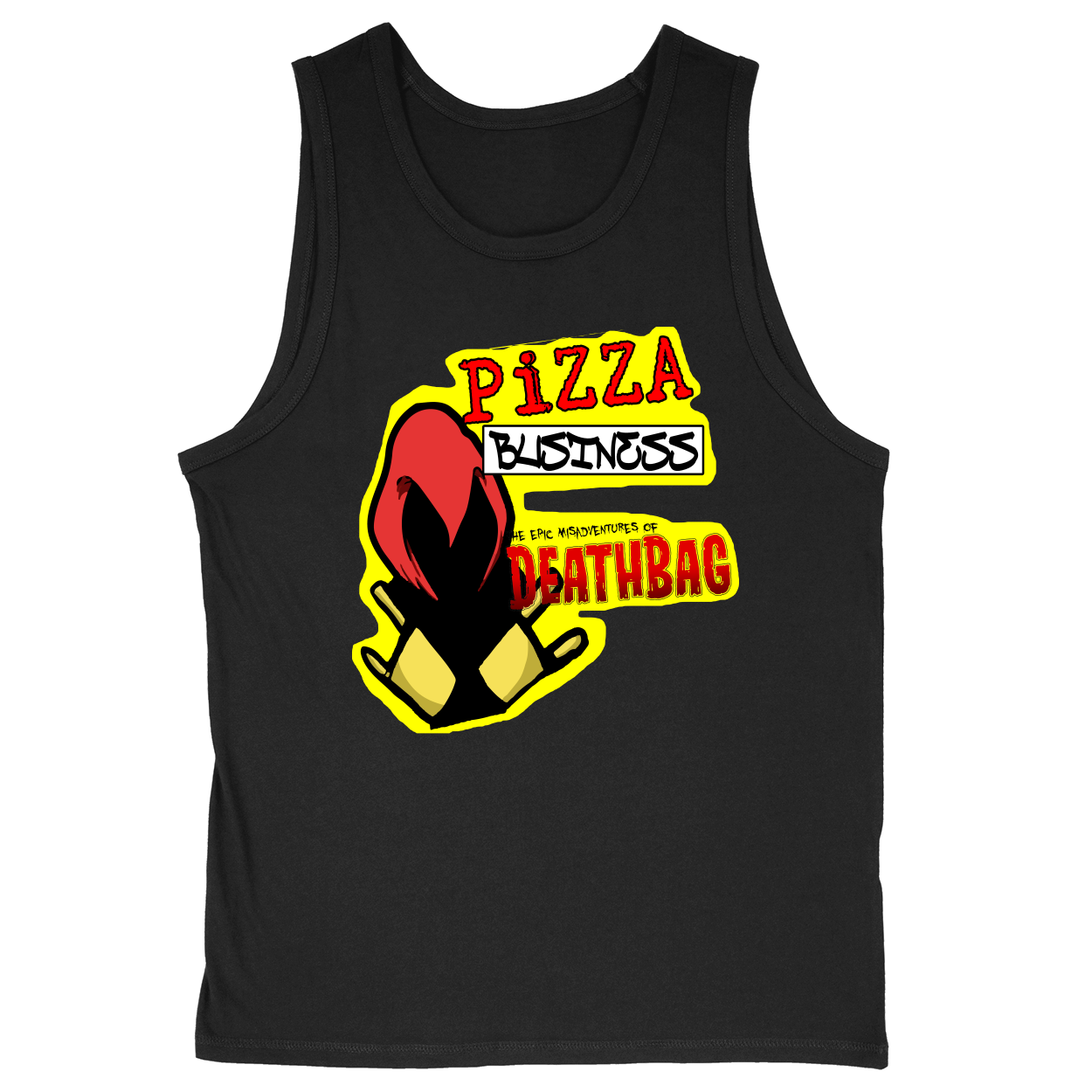 Soft Style Unisex Tank Top - Black - front***Black|||Soft Style Unisex Tank Top