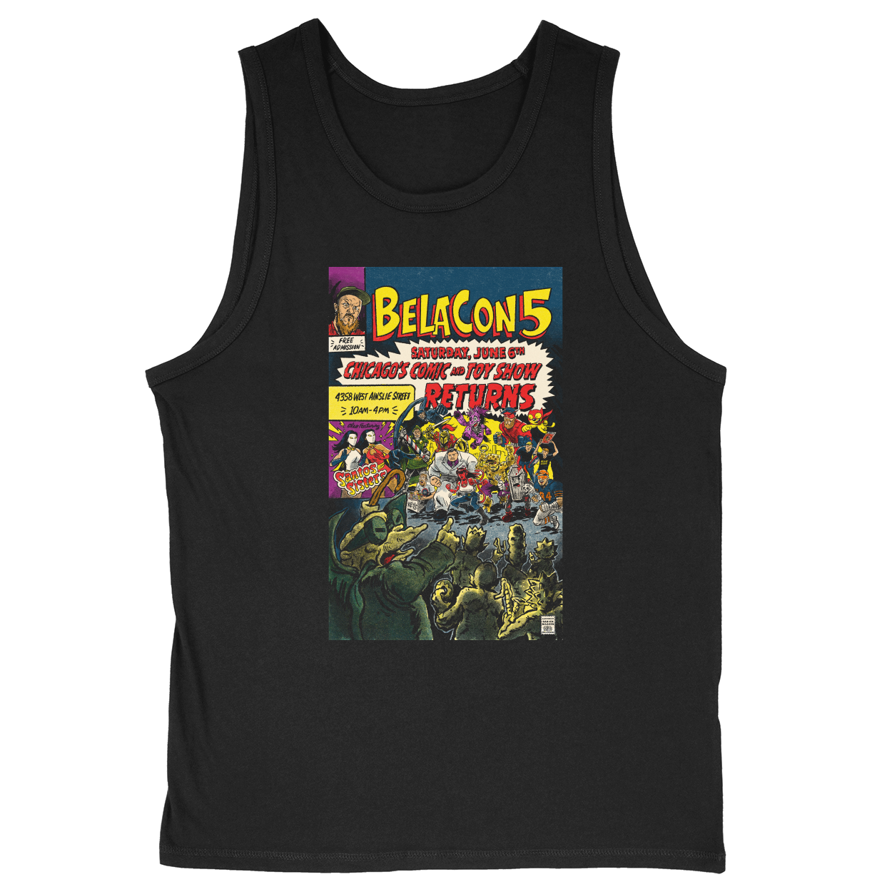 Soft Style Unisex Tank Top - Black - front***Black|||Soft Style Unisex Tank Top