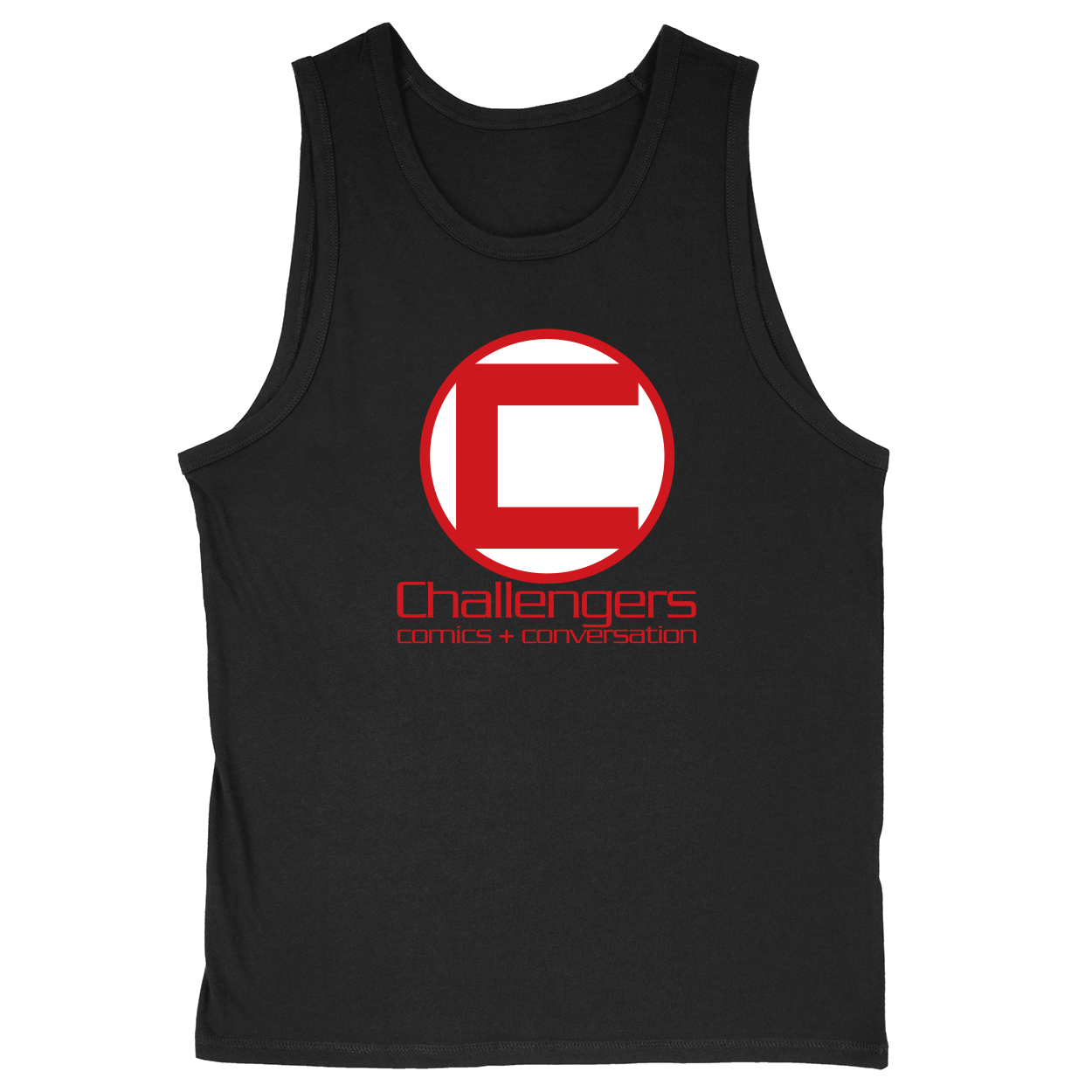 Soft Style Unisex Tank Top - Black - front
