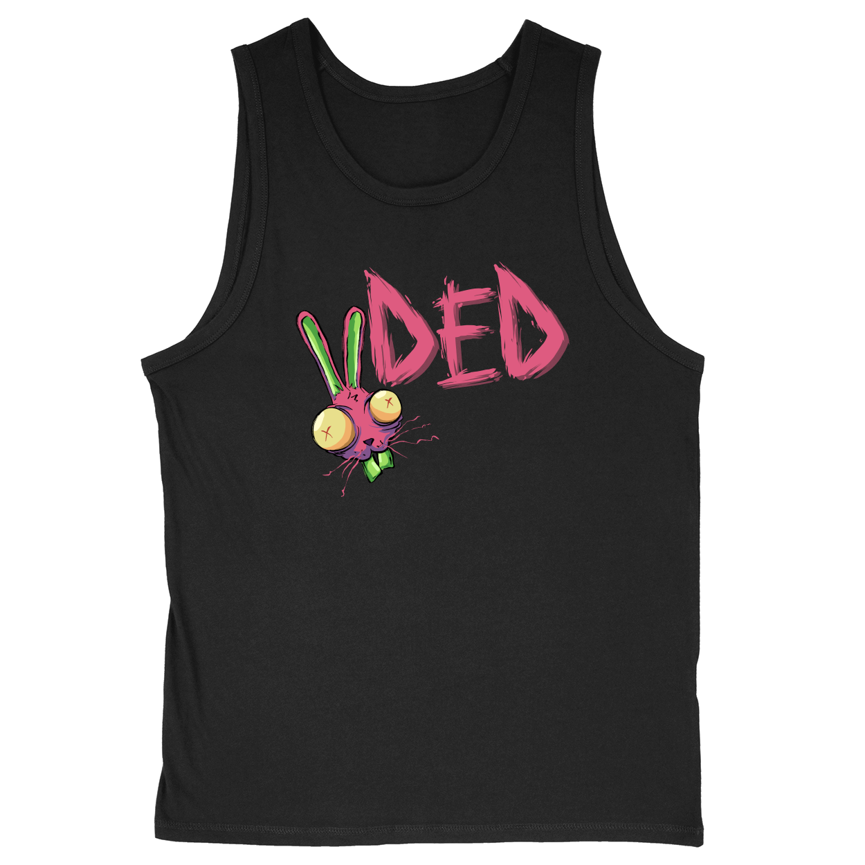 Soft Style Unisex Tank Top - Black - front***Black|||Soft Style Unisex Tank Top