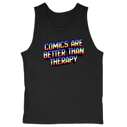 Soft Style Unisex Tank Top - Black - front