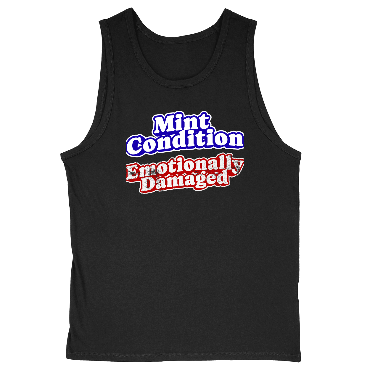 Soft Style Unisex Tank Top - Black - front***Black|||Soft Style Unisex Tank Top