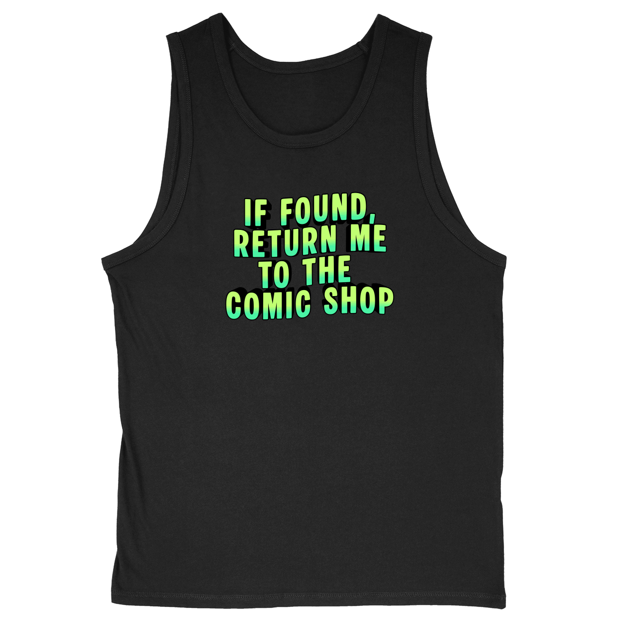 Soft Style Unisex Tank Top - Black - front