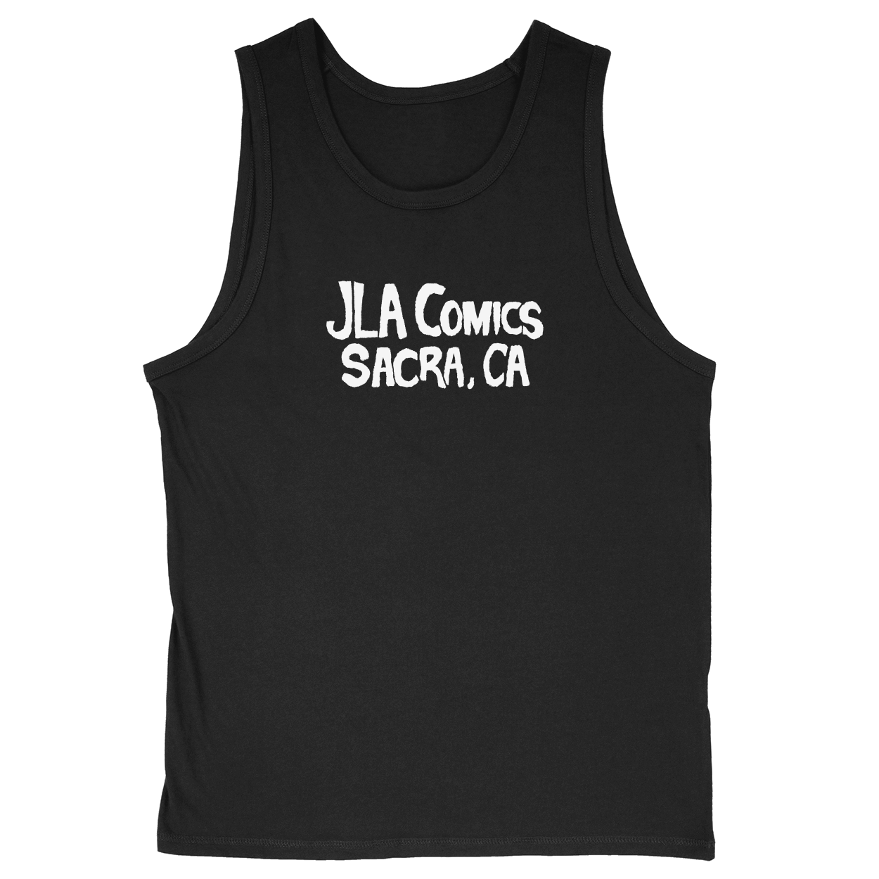 Soft Style Unisex Tank Top - Black - front