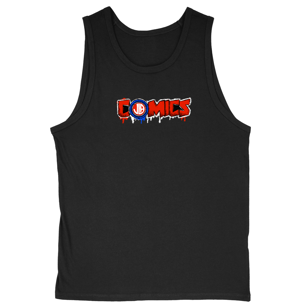 Soft Style Unisex Tank Top - Black - front***Black|||Soft Style Unisex Tank Top