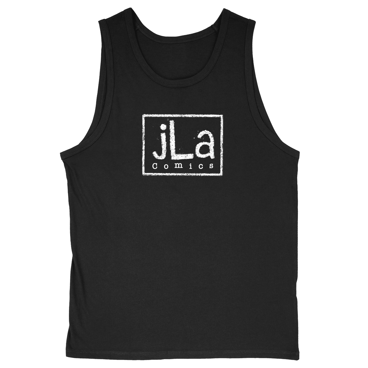 Soft Style Unisex Tank Top - Black - front***Black|||Soft Style Unisex Tank Top