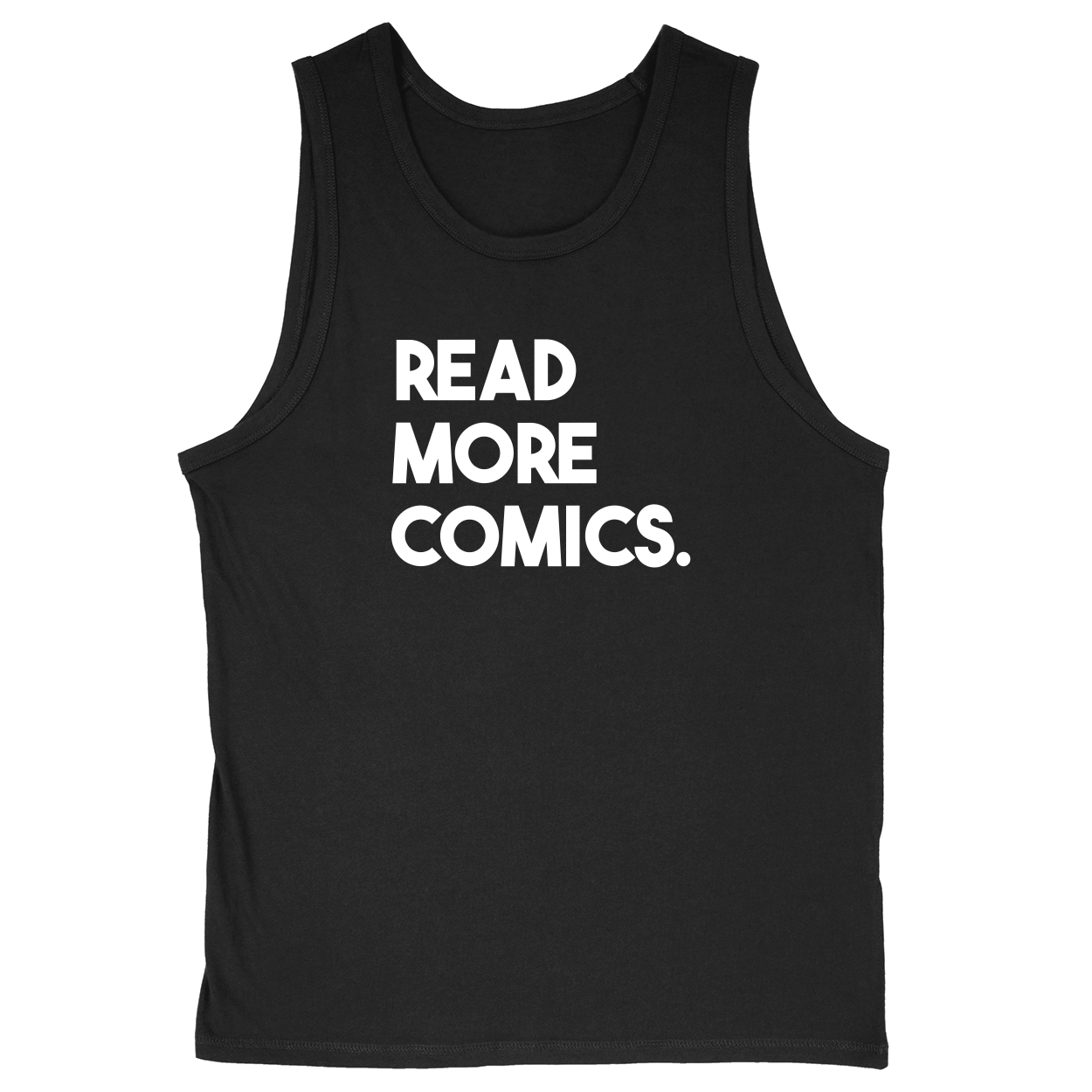 Soft Style Unisex Tank Top - Black - front***Black|||Soft Style Unisex Tank Top