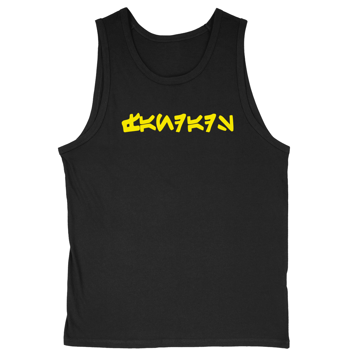 Soft Style Unisex Tank Top - Black - front***Black|||Soft Style Unisex Tank Top