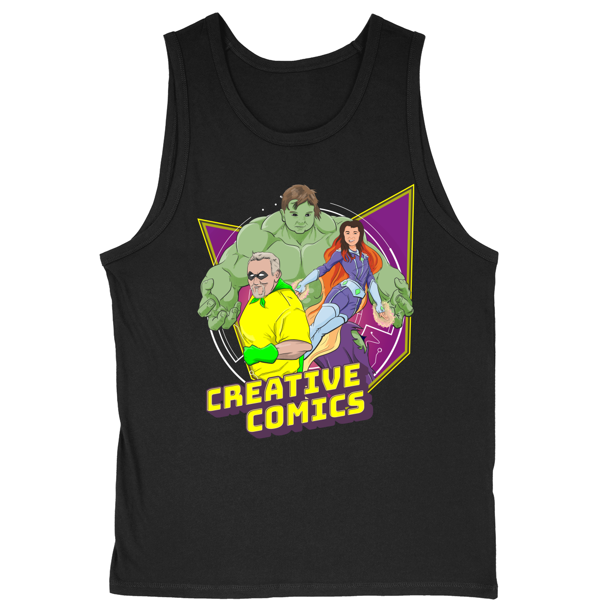 Soft Style Unisex Tank Top - Black - front