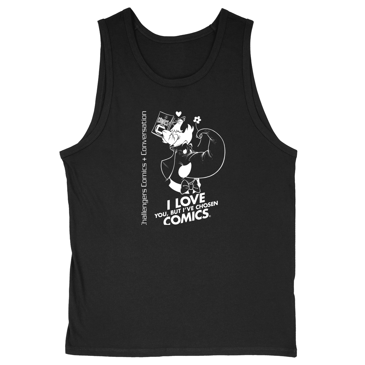 Soft Style Unisex Tank Top - Black - front