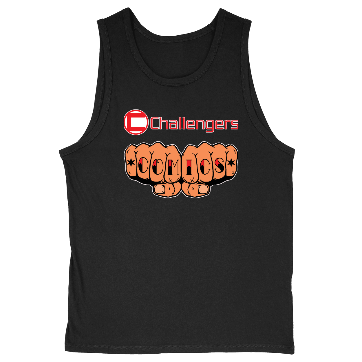 Soft Style Unisex Tank Top - Black - front***Black|||Soft Style Unisex Tank Top