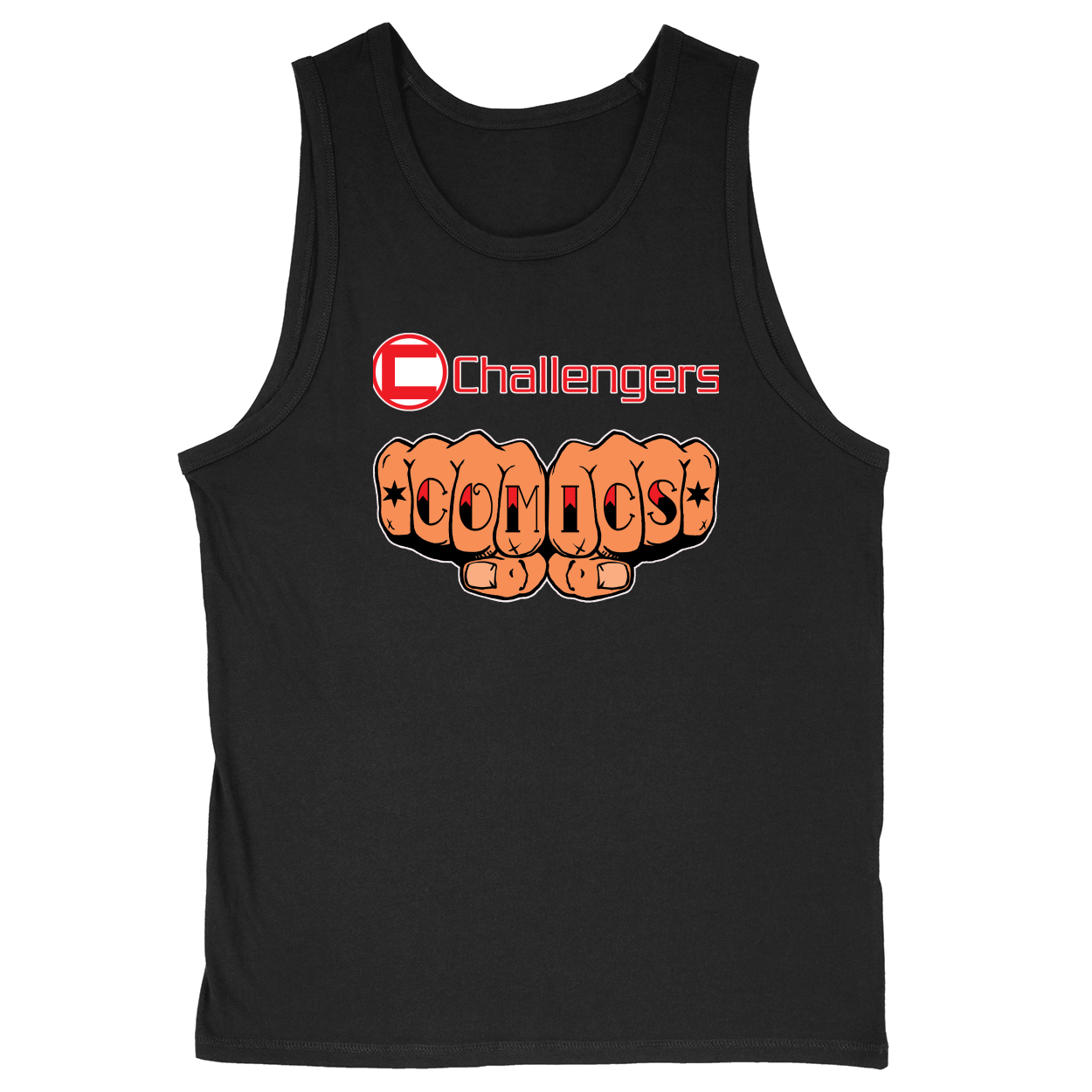 Soft Style Unisex Tank Top - Black - front***Black|||Soft Style Unisex Tank Top