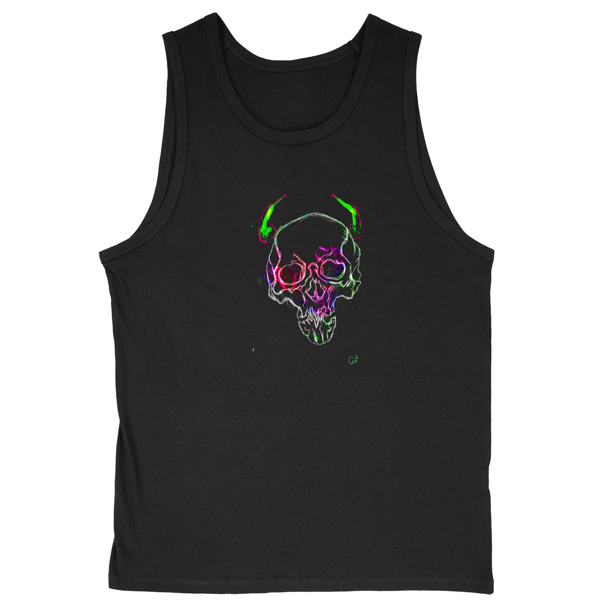 Soft Style Unisex Tank Top - Black - front***Black|||Soft Style Unisex Tank Top