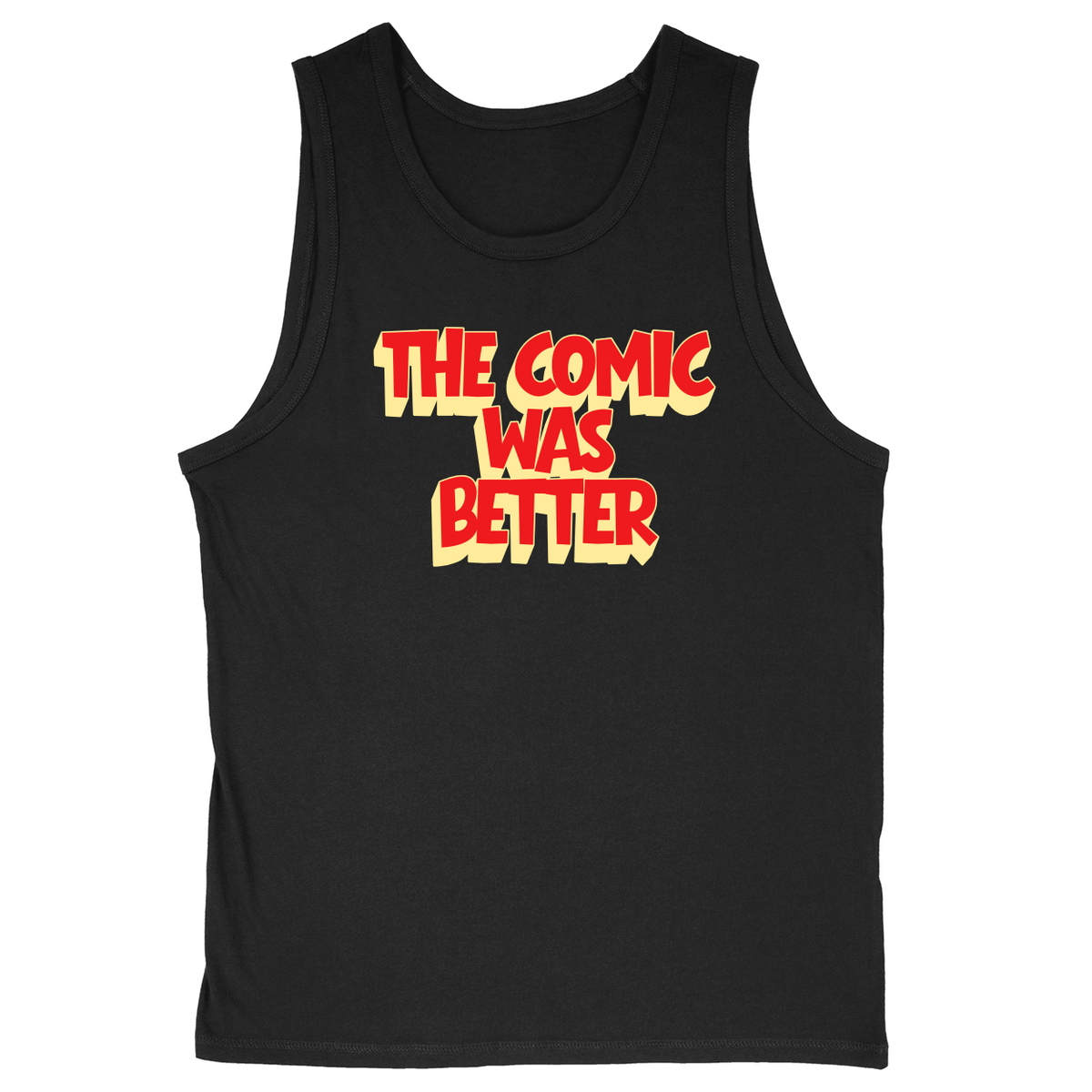 Soft Style Unisex Tank Top - Black - front***Black|||Soft Style Unisex Tank Top