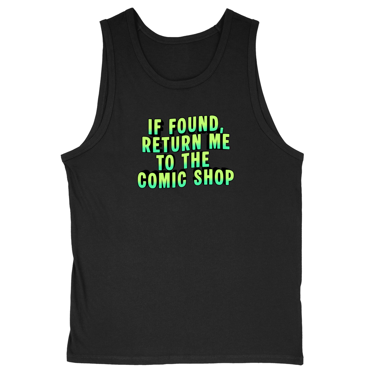 Soft Style Unisex Tank Top - Black - front***Black|||Soft Style Unisex Tank Top