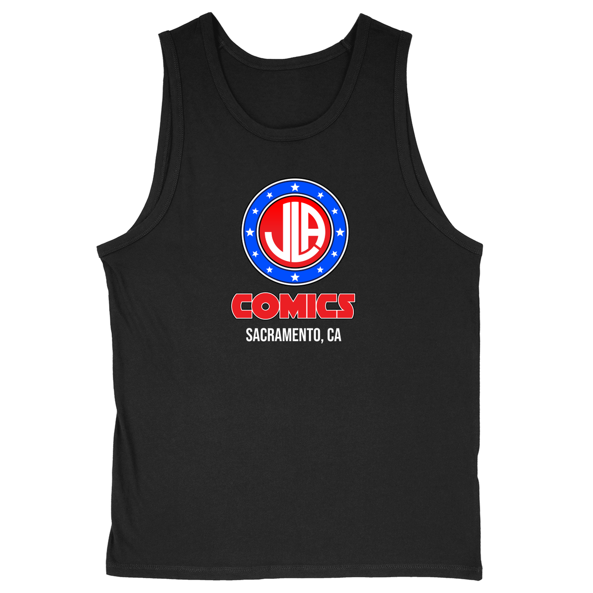 Soft Style Unisex Tank Top - Black - front***Black|||Soft Style Unisex Tank Top