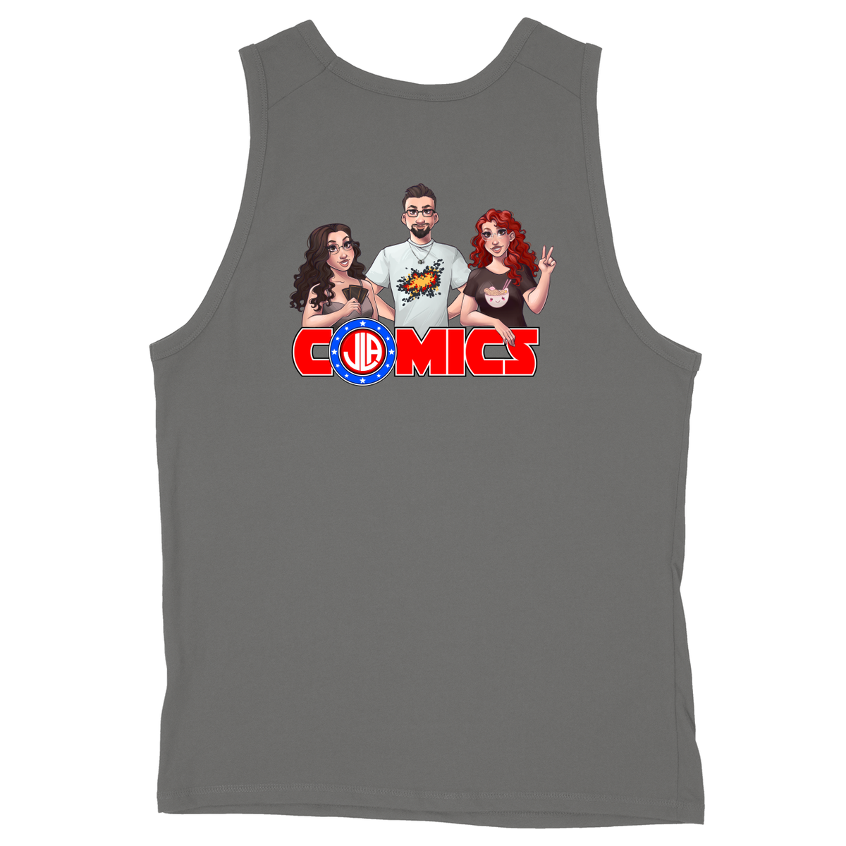 Soft Style Unisex Tank Top - Charcoal - back***Charcoal|||Soft Style Unisex Tank Top