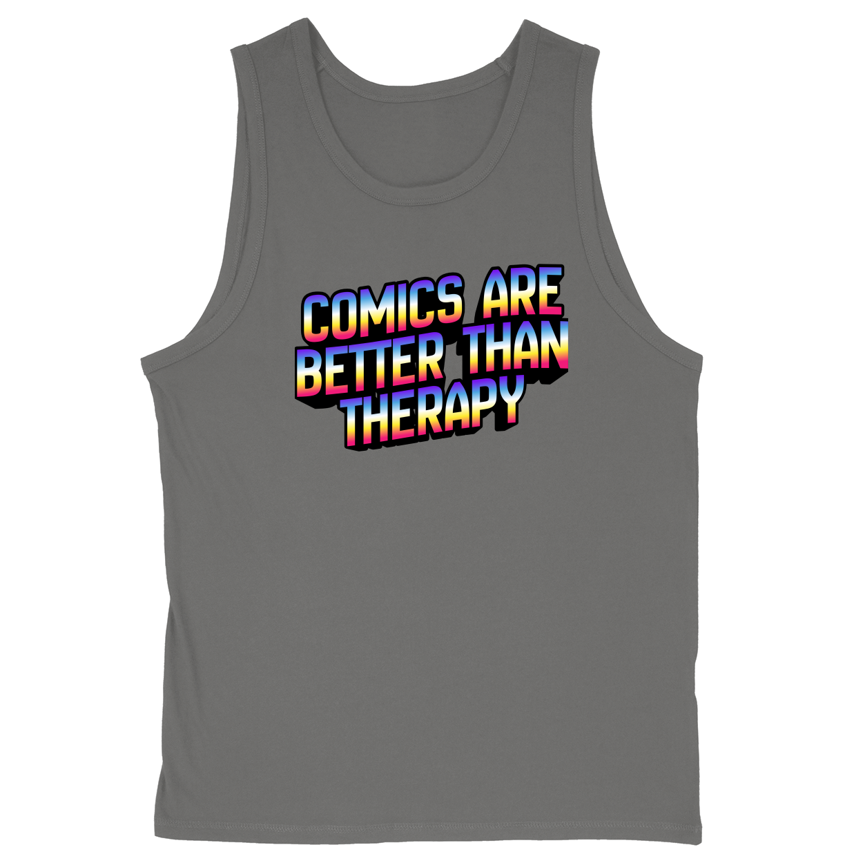 Soft Style Unisex Tank Top - Charcoal - front