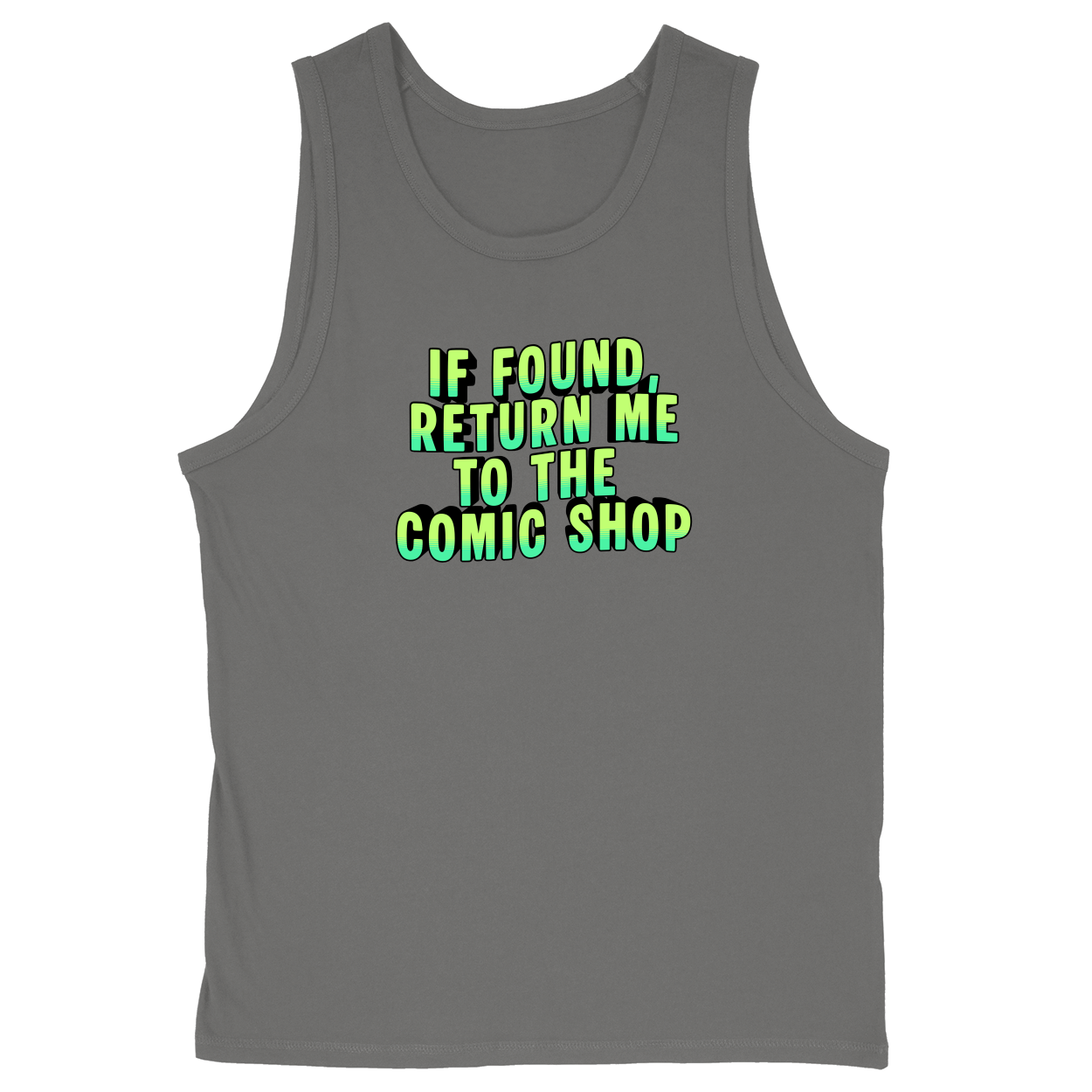 Soft Style Unisex Tank Top - Charcoal - front***Charcoal|||Soft Style Unisex Tank Top