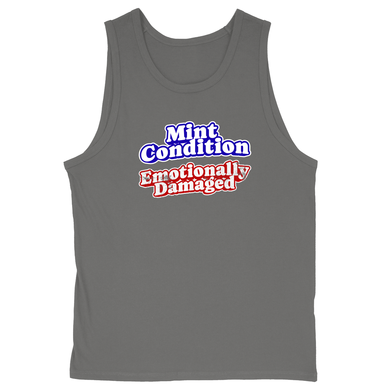 Soft Style Unisex Tank Top - Charcoal - front