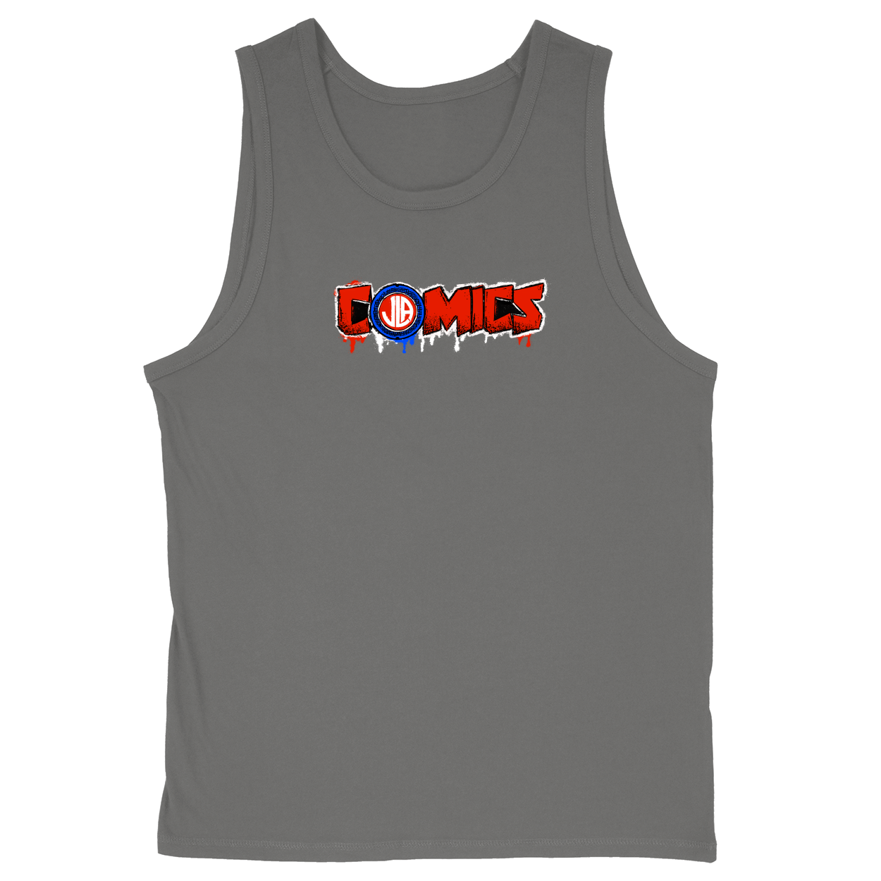 Soft Style Unisex Tank Top - Charcoal - front***Charcoal|||Soft Style Unisex Tank Top