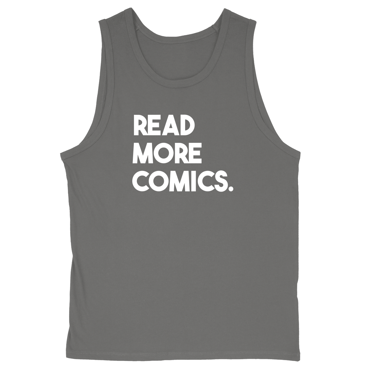 Soft Style Unisex Tank Top - Charcoal - front***Charcoal|||Soft Style Unisex Tank Top