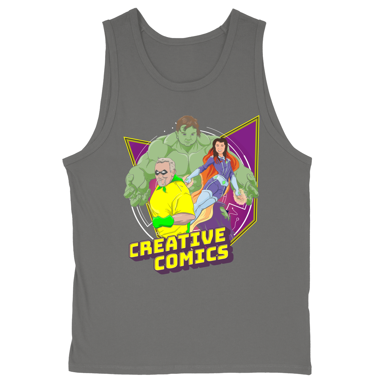 Soft Style Unisex Tank Top - Charcoal - front